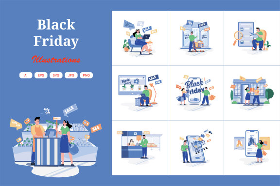 M491_Black Friday Illustration Pack