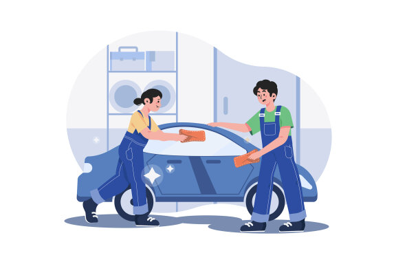 M488_Car Wash Service Illustrations