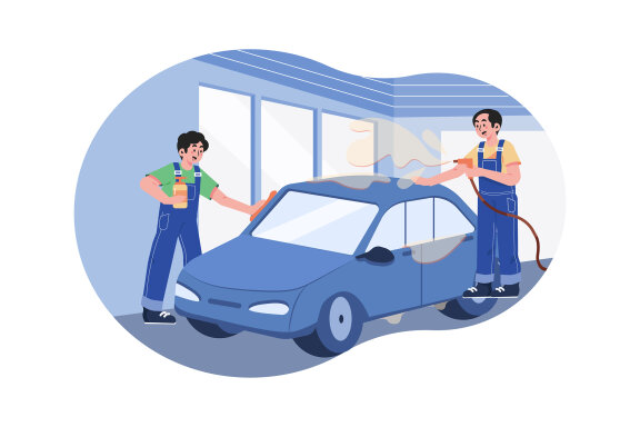 M488_Car Wash Service Illustrations