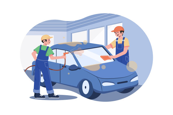 M488_Car Wash Service Illustrations