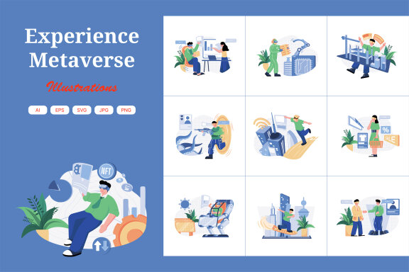 M486_Experience Metaverse Illustration Pack