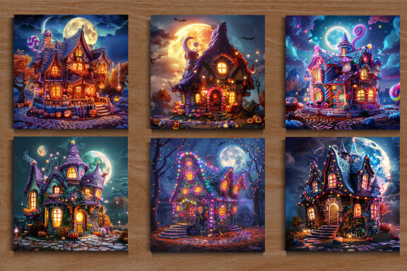 Halloween Candy House Background