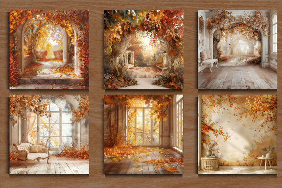 Autumn Luxury Room Background