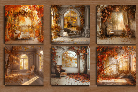 Autumn Luxury Room Background