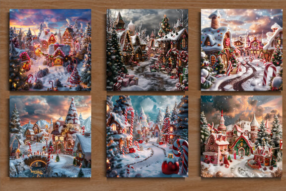 Candy Christmas Village Background