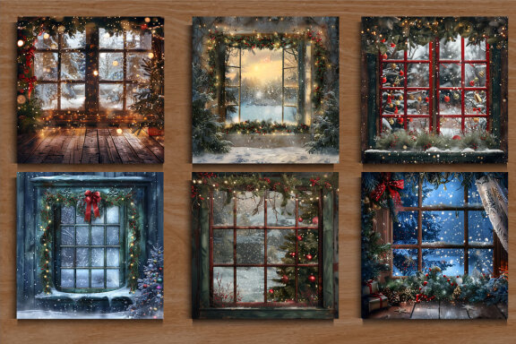 Christmas Window Backdrop