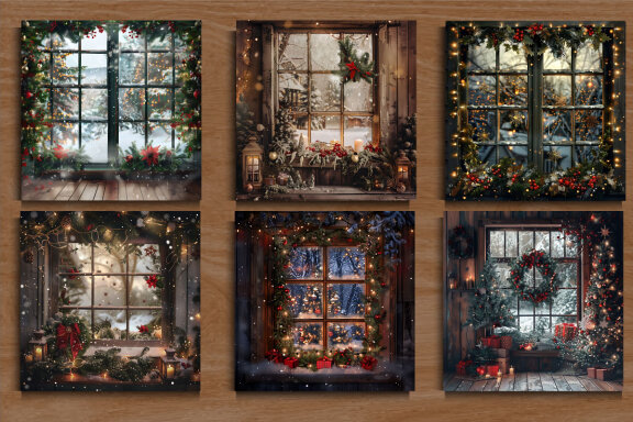 Christmas Window Backdrop