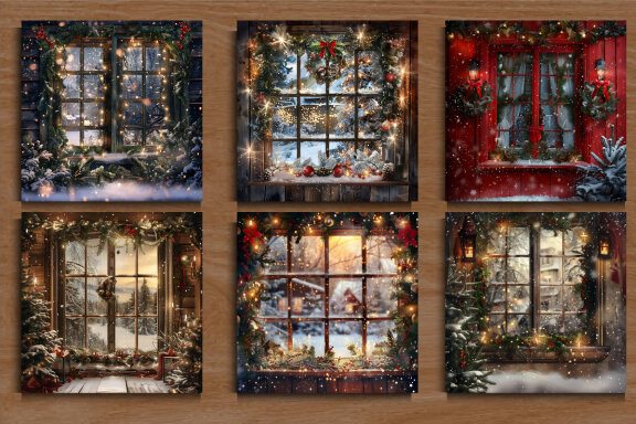 Christmas Window Backdrop