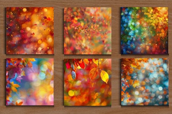 Fall Bokeh Colorful Background