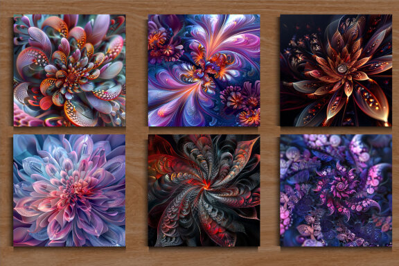 Fractal Intricate Flower Background