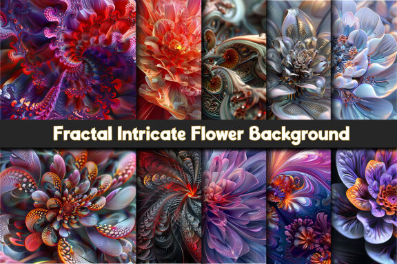 Fractal Intricate Flower Background