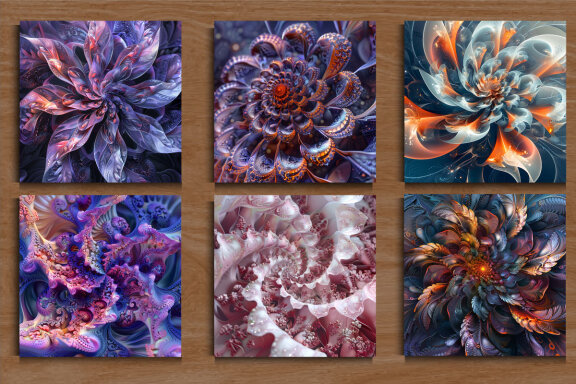 Fractal Intricate Flower Background