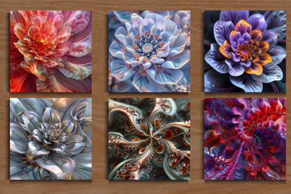 Fractal Intricate Flower Background