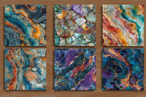 Semi precious Stones Marbled Background