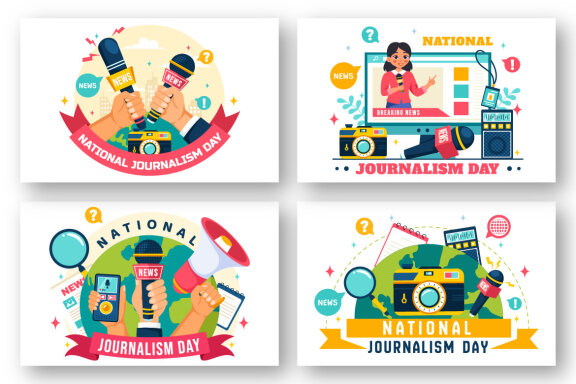 12 National Journalism Day Illustration