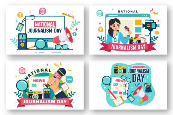 12 National Journalism Day Illustration