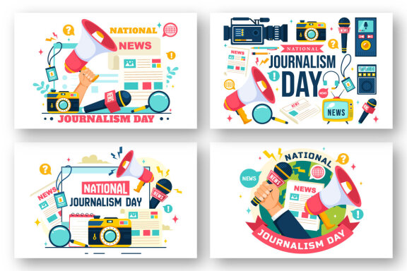 12 National Journalism Day Illustration