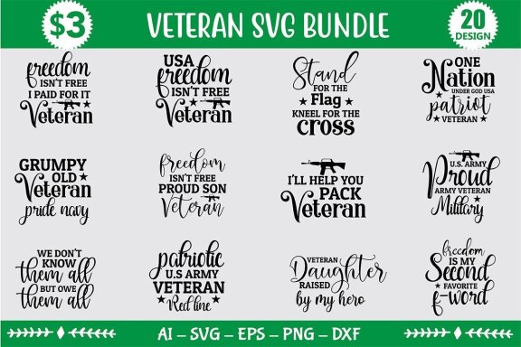 Veteran SVG Bundle