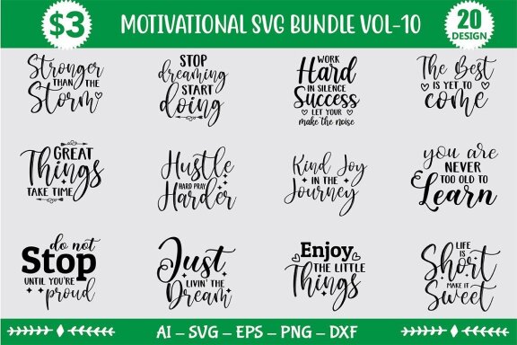 Motivational SVG Bundle