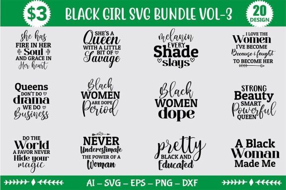 Black Girl SVG Bundle