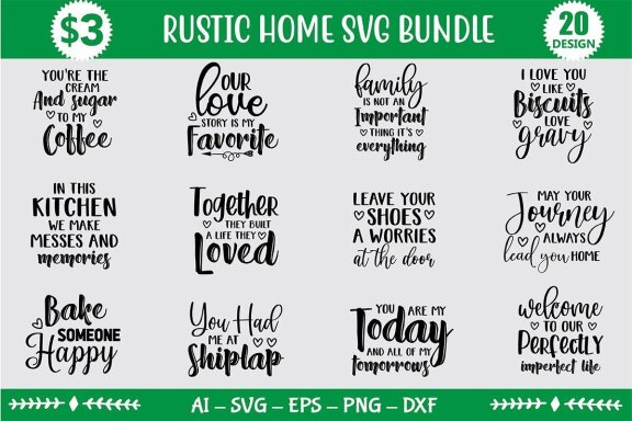 Rustic Home SVG Bundle