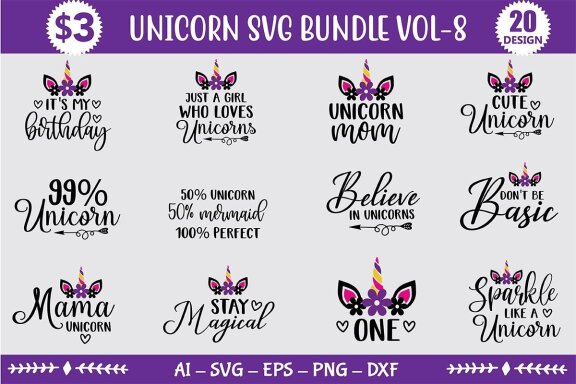 Unicorn SVG Bundle