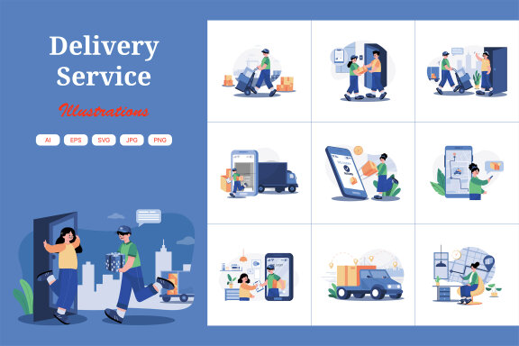 M481_Parcel Delivery Service Illustrations