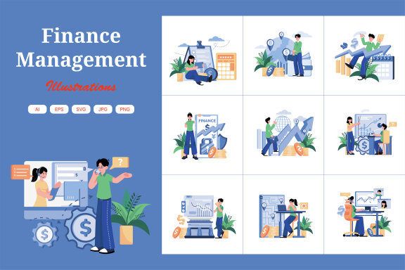 M471_Finance Management Illustration Pack