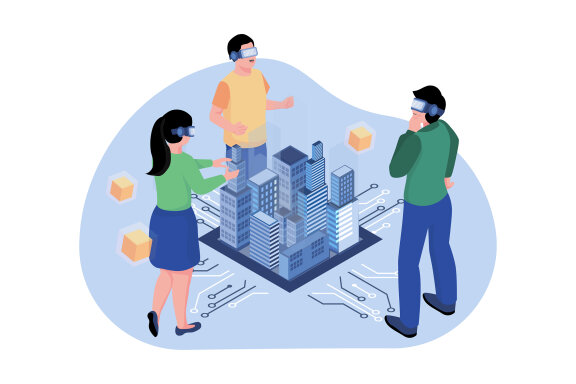 M468_Metaverse Technology Illustration Pack