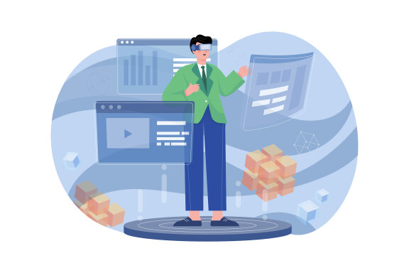 M468_Metaverse Technology Illustration Pack