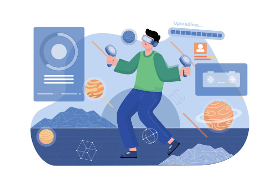 M468_Metaverse Technology Illustration Pack