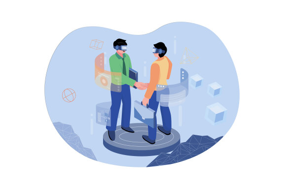 M468_Metaverse Technology Illustration Pack