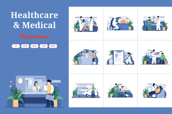 M461_Healthcare & Medical Illustrations