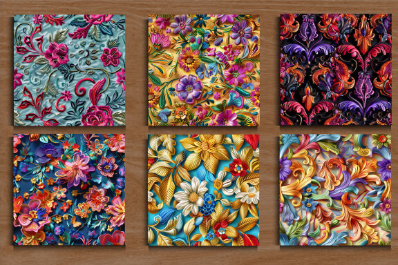 Embroidery Lavish Texture Fabric Pattern