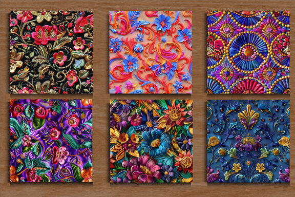 Embroidery Lavish Texture Fabric Pattern