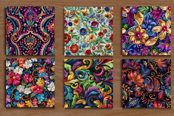 Embroidery Lavish Texture Fabric Pattern