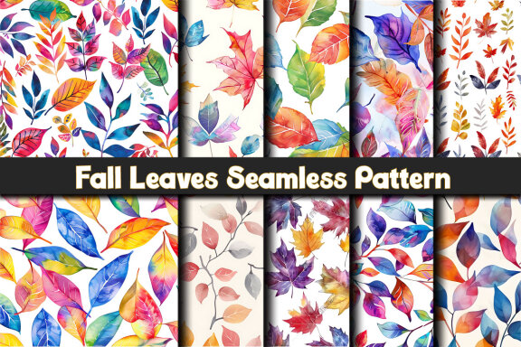 Fall Leaves Seamless Pattern