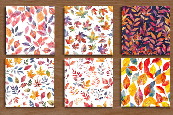 Fall Leaves Seamless Pattern