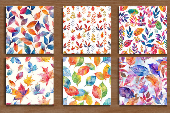 Fall Leaves Seamless Pattern