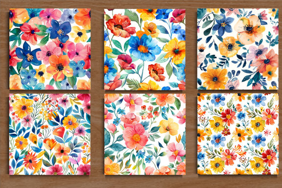 Water Color Flower Pattern