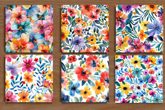 Water Color Flower Pattern