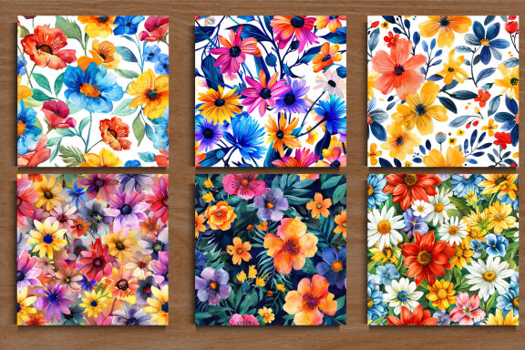 Water Color Flower Pattern