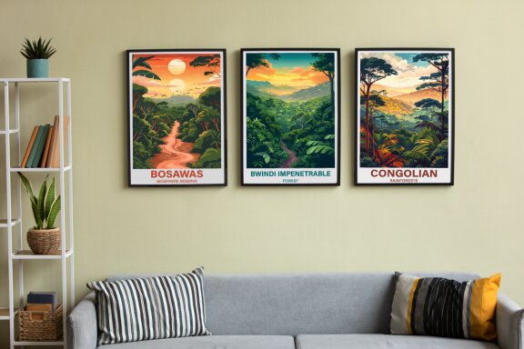 Beautiful Forest Travel Wall Art Poster Bundle