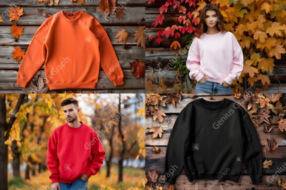 Fall Gildan 18000 Mockup Bundle