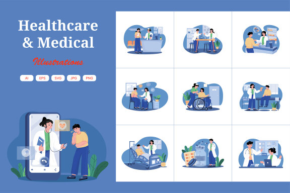 M452_Healthcare & Medical Illustrations