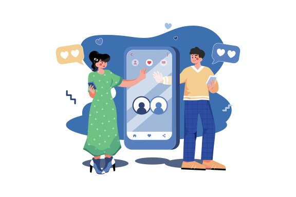 M432_Online Dating Illustration Pack