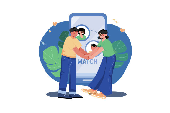M432_Online Dating Illustration Pack