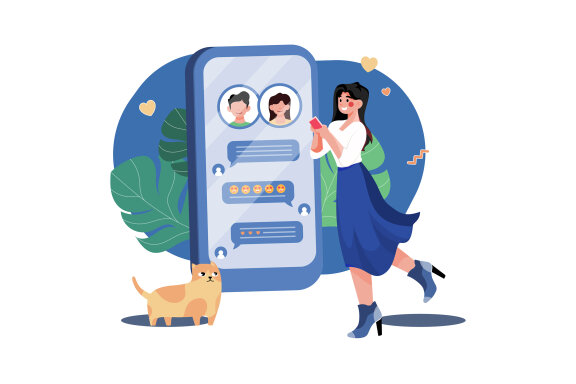 M432_Online Dating Illustration Pack