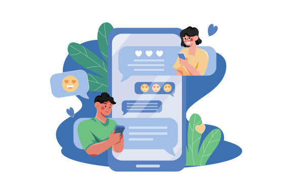 M432_Online Dating Illustration Pack