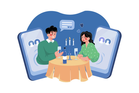 M432_Online Dating Illustration Pack